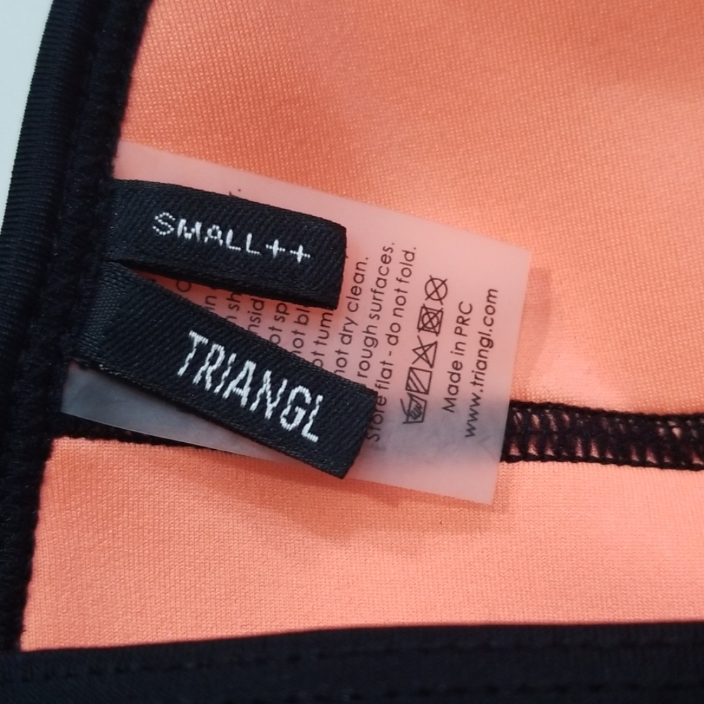 43T Triangl Aqua/orange mesh bikini top, various - Picture 4 of 5